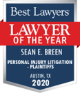 Best Lawyers® 2020 Personal Injury Litigation – Plaintiffs “Lawyer of the Year” in Austin, (by BL Rankings, LLC d/b/a Best Lawyers and Co., LLC)