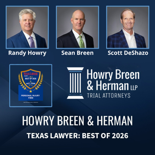 Howry, Breen & Herman, LLP Named to the Texas Lawyer Austin Best Of 2026 Hall of Fame